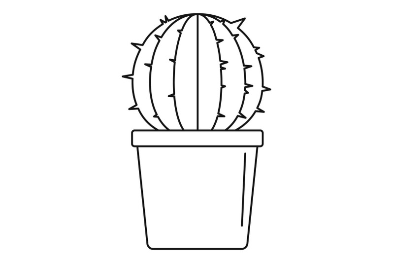sphera-cactus-pot-icon-outline-style