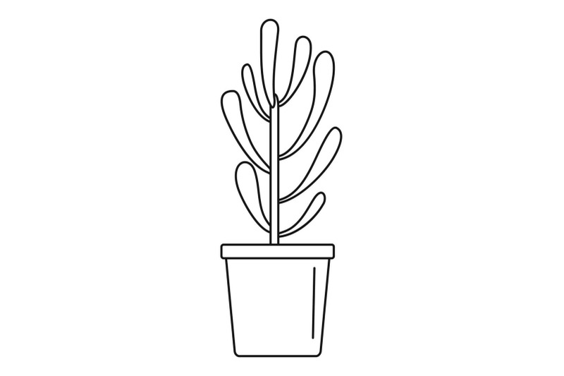 plant-tree-cactus-icon-outline-style