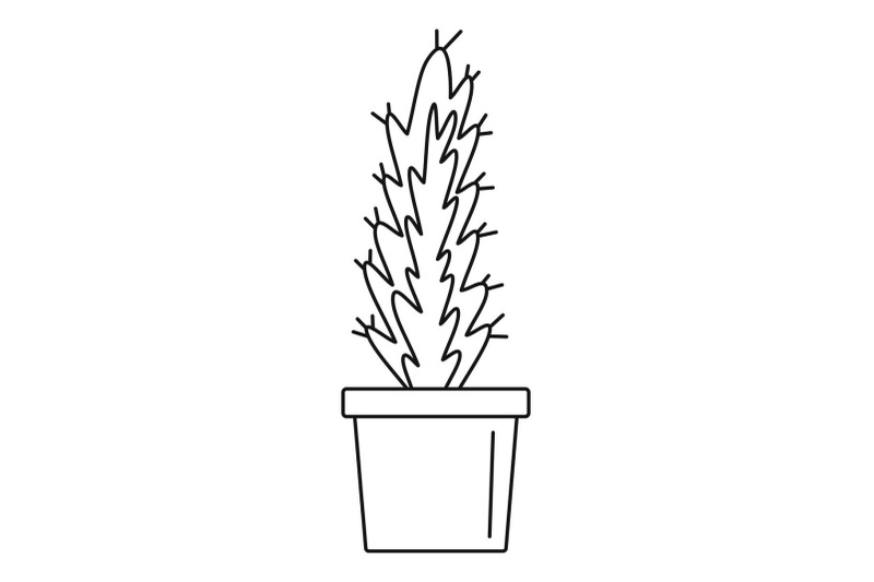 cactus-pot-icon-outline-style