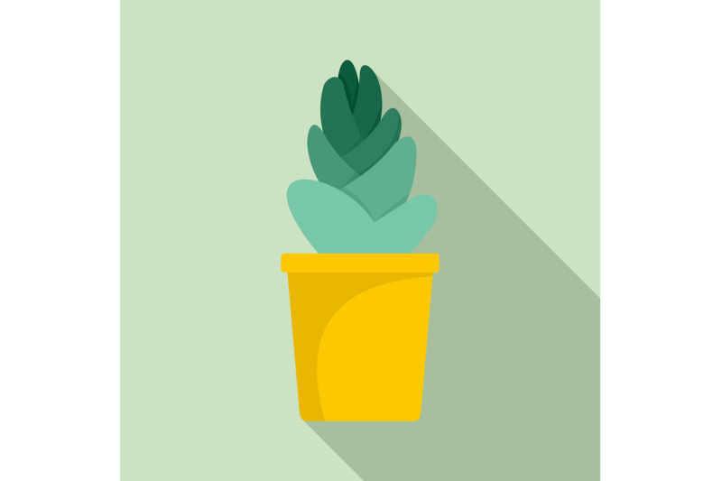 sand-cactus-pot-icon-flat-style
