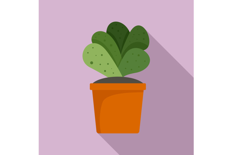 house-cacti-pot-icon-flat-style