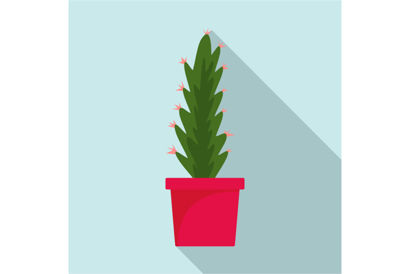 cactus-pot-icon-flat-style