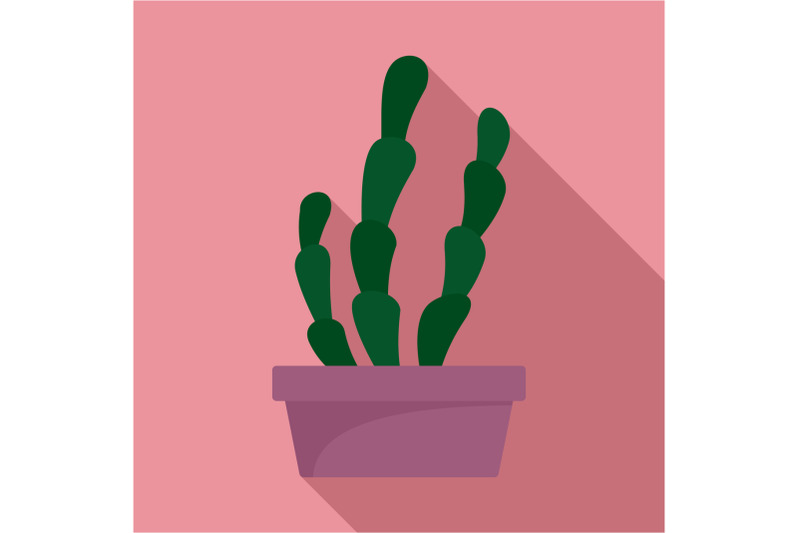 suculent-cactus-pot-icon-flat-style