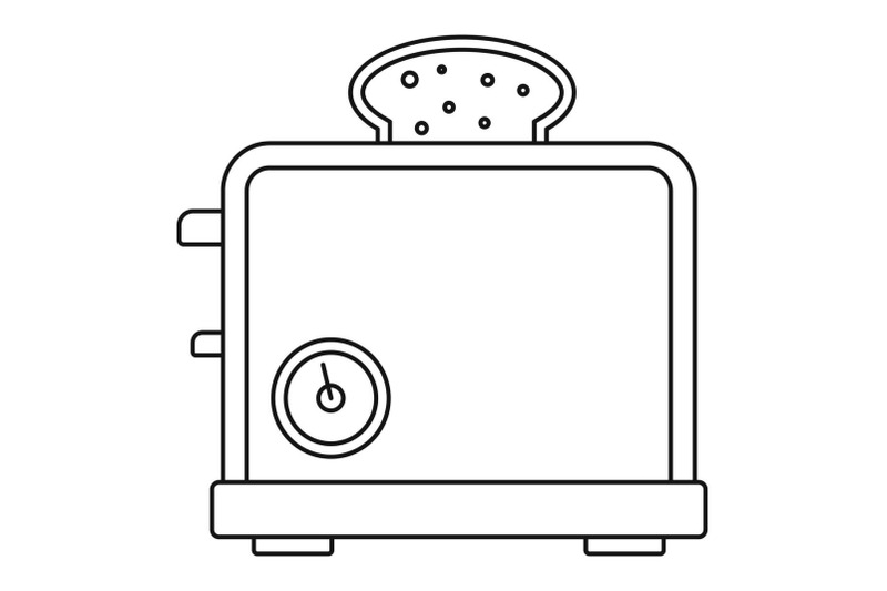 timer-toaster-icon-outline-style