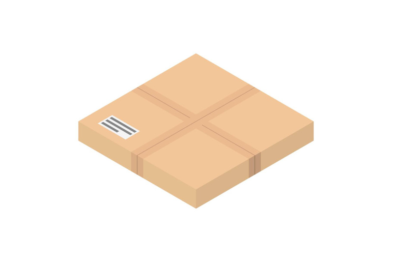 flat-postal-box-icon-isometric-style