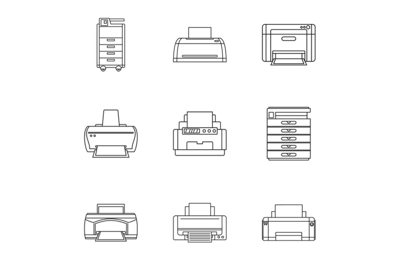 political-journalism-icons-set-outline-style