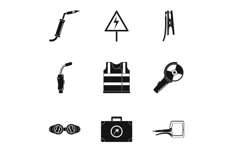 electrical-engineer-icons-set-simple-style