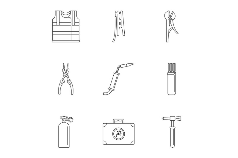 electrical-engineering-industry-icons-set-outline-style