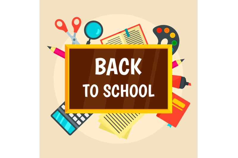 back-to-school-concept-background-flat-style
