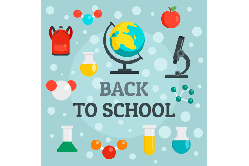 back-to-school-chemistry-background-flat-style