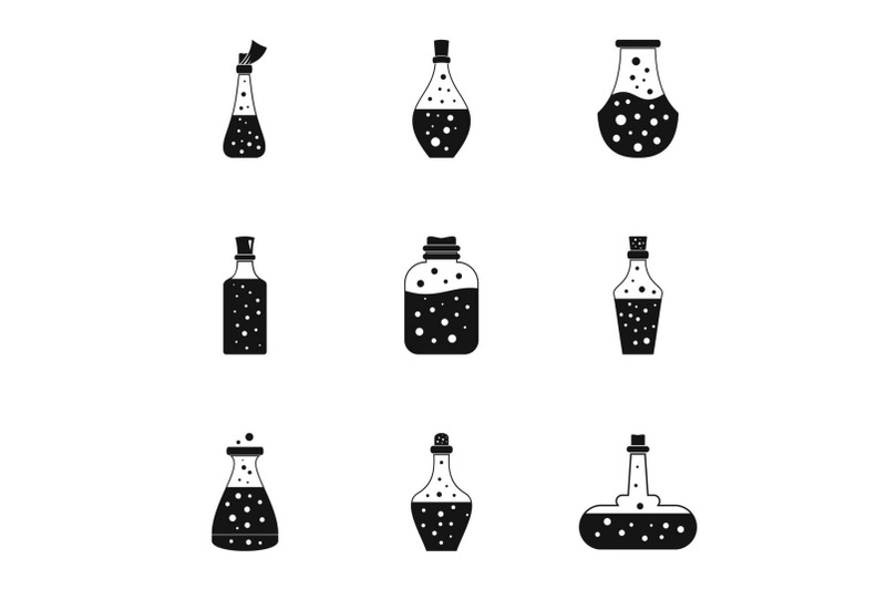 vacuum-flask-icons-set-simple-style