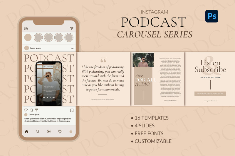 podcast-carousel-instagram-pack