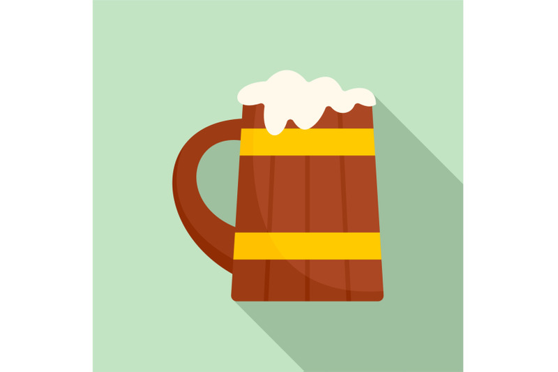 wood-mug-of-beer-icon-flat-style