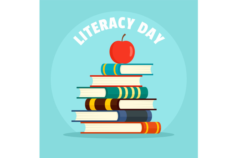 international-literacy-day-new-background-flat-style