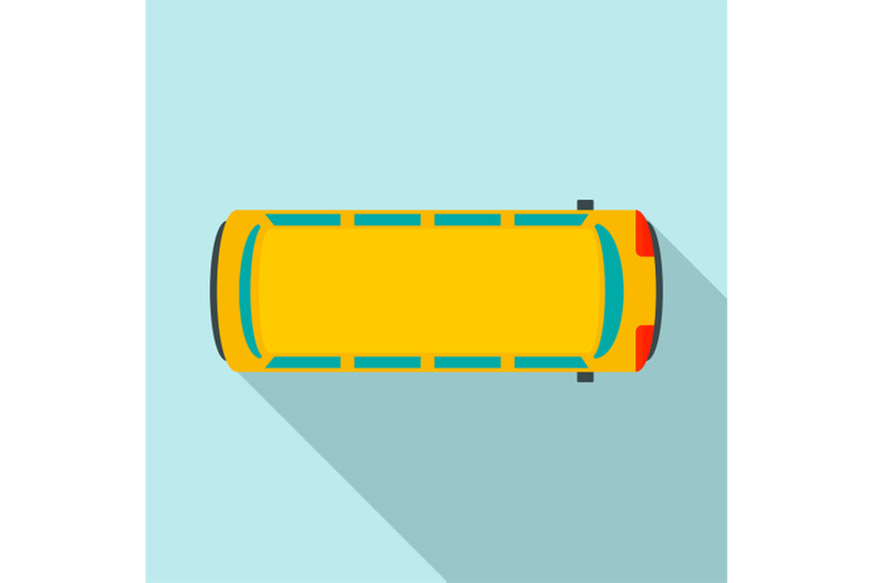 top-view-school-bus-icon-flat-style