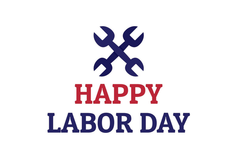 labor-happy-day-logo-icon-flat-style