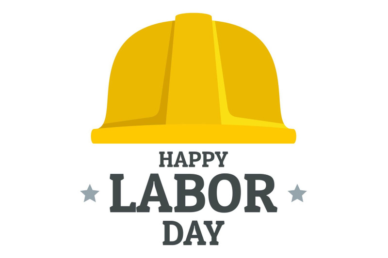 labor-day-yellow-helmet-logo-icon-flat-style