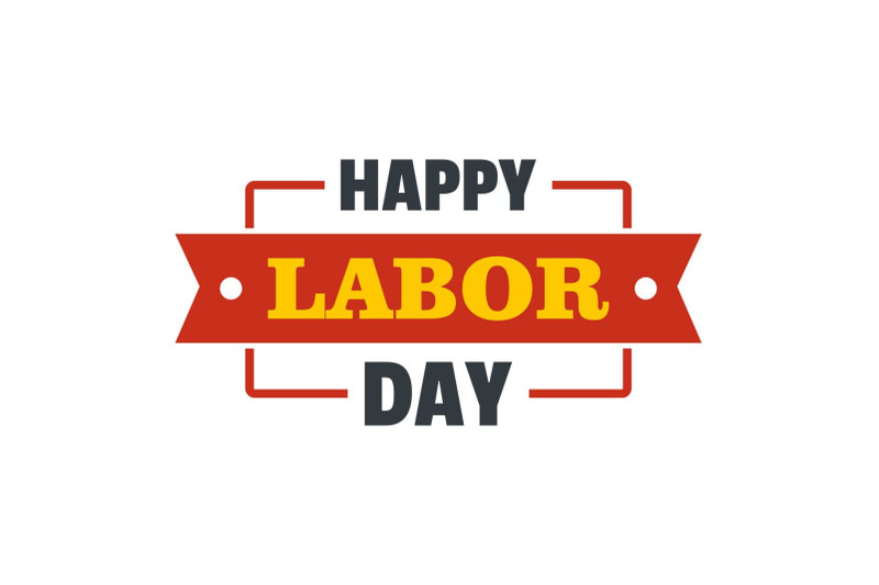 labor-day-happy-logo-icon-flat-style