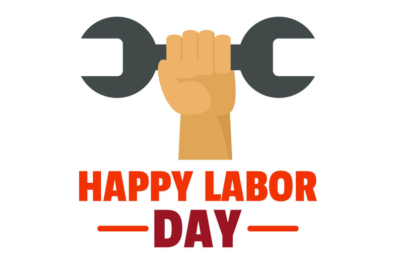 happy-labor-day-logo-icon-flat-style