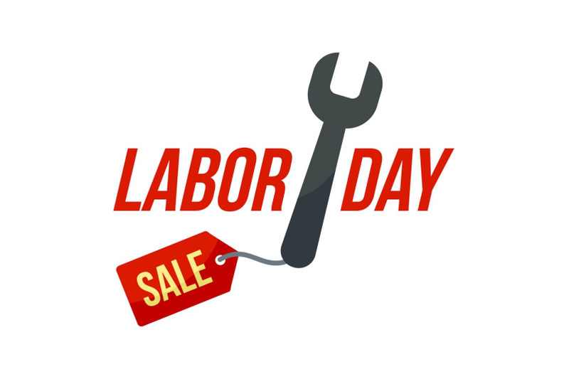 key-tool-labor-sale-logo-icon-flat-style