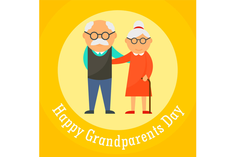 happy-grandparents-day-card-background-flat-style