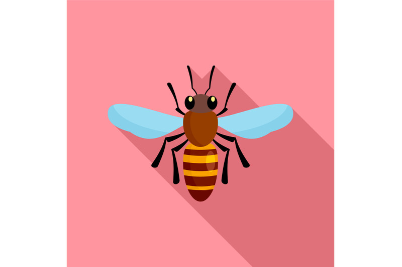 bee-queen-of-insect-icon-flat-style