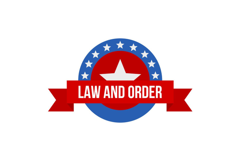 stars-law-constitution-day-logo-icon-flat-style
