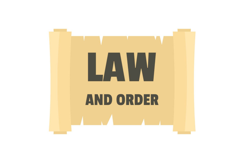 law-and-order-constitution-day-logo-icon-flat-style