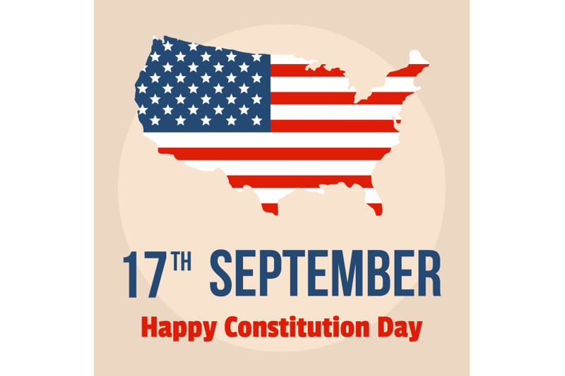 happy-constitution-usa-day-background-flat-style