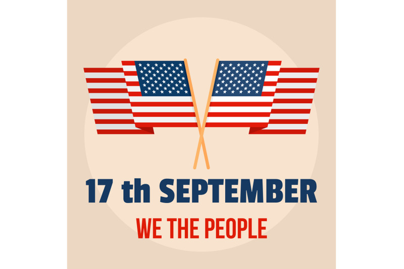 constitution-american-day-people-background-flat-style