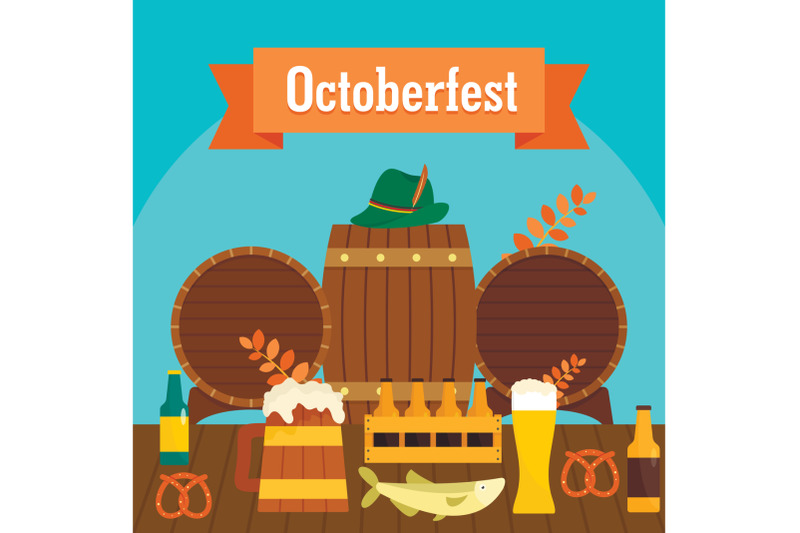 octoberfest-beer-banner-concept-flat-style
