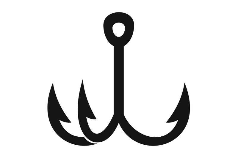 triple-fish-hook-icon-simple-style