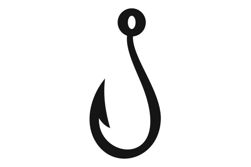 summer-fishing-hook-icon-simple-style