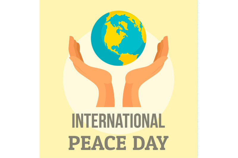 earth-international-peace-day-background-flat-style