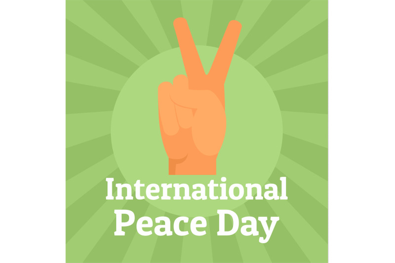 international-peace-day-hand-sign-background-flat-style