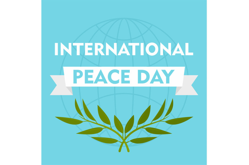 international-peace-day-blue-background-flat-style