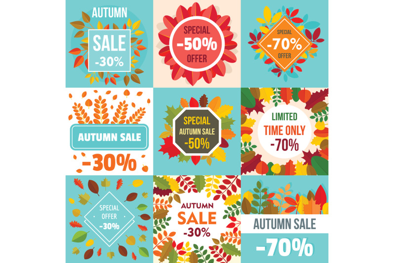 autumn-sale-fall-season-concept-set-flat-style