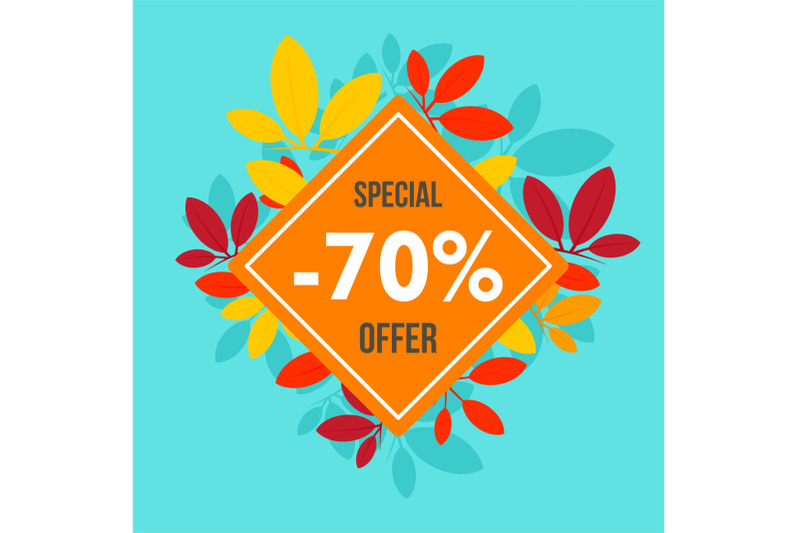 final-autumn-offer-sale-background-flat-style