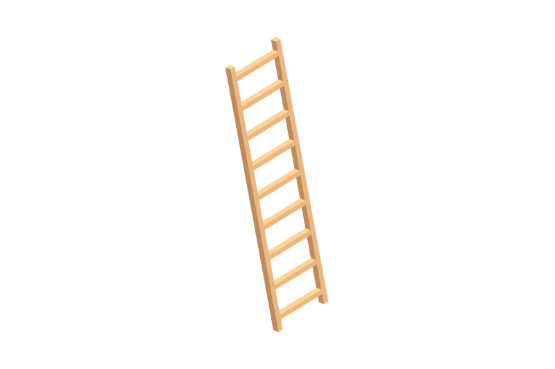 wood-ladder-home-farm-icon-isometric-style