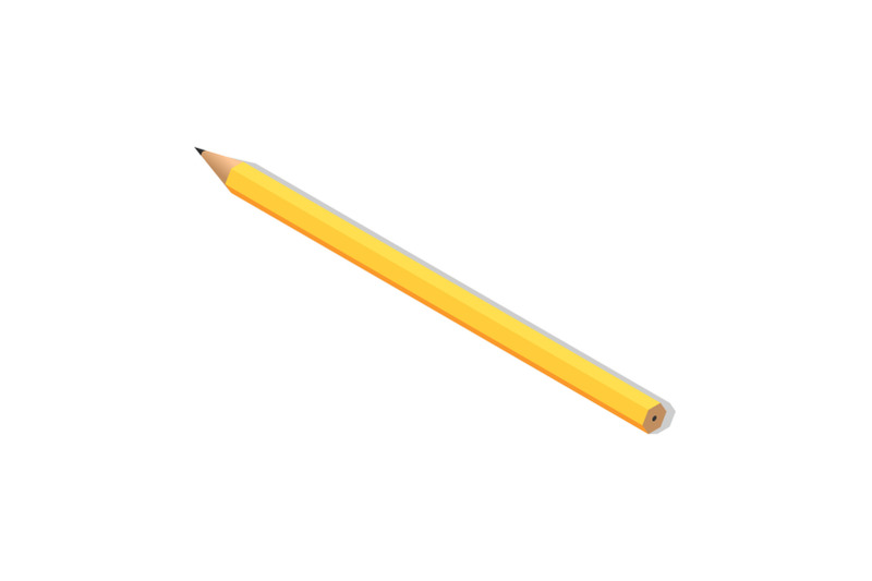 yellow-pencil-for-drawing-icon-isometric-style