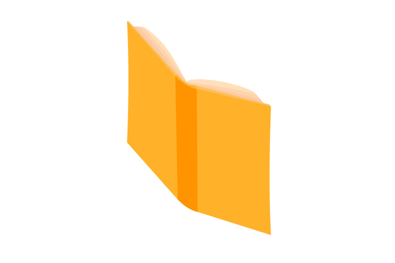 open-orange-school-book-icon-isometric-style