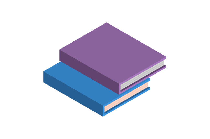 stack-of-school-books-icon-isometric-style