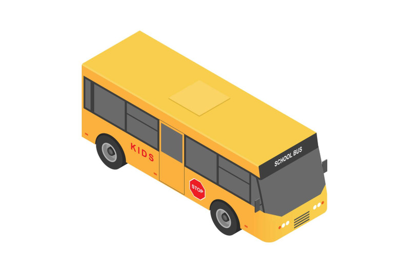 village-school-bus-icon-isometric-style