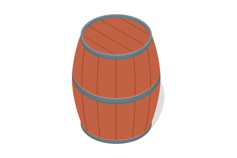 wood-barrel-of-beer-icon-isometric-style