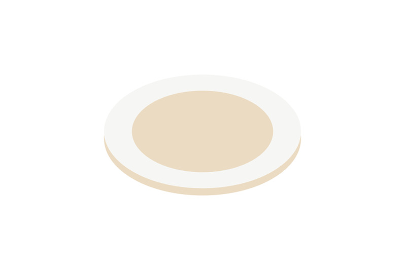 clean-plate-from-kitchen-icon-isometric-style