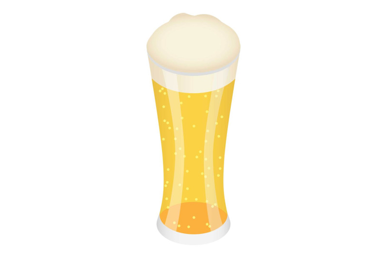 glass-of-yellow-beer-icon-isometric-style