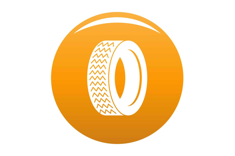 vehicle-tire-icon-vector-orange