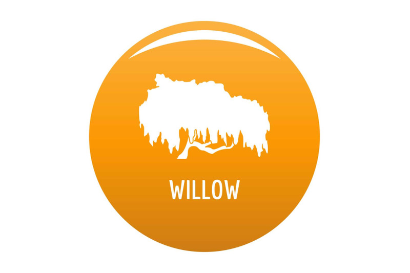 willow-tree-icon-vector-orange