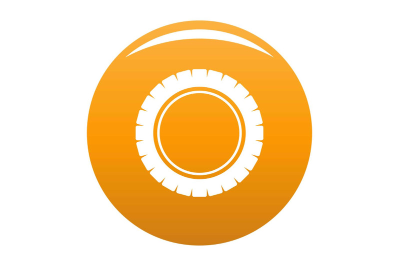 single-tire-icon-vector-orange