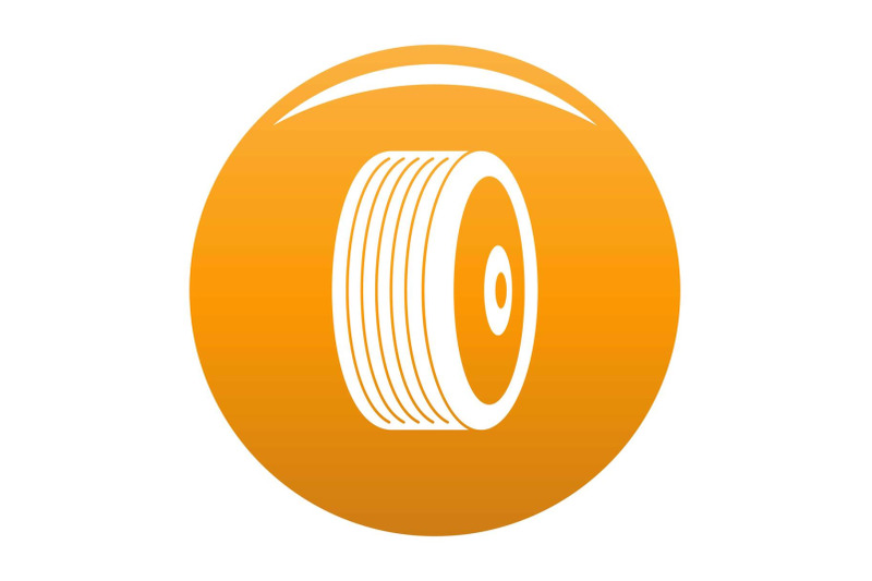 disk-icon-vector-orange